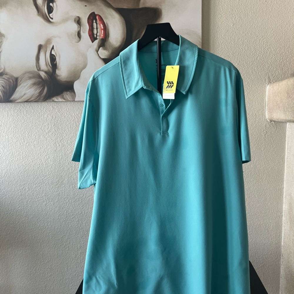 Men's Aqua Polo Shirt